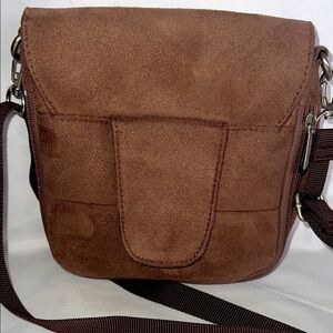 Travelon Brown Suede Women or Men's Crossbody/Belt Bag